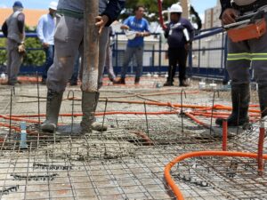 Concretagem do Vista9, empreendimento da linha FAJ Invest