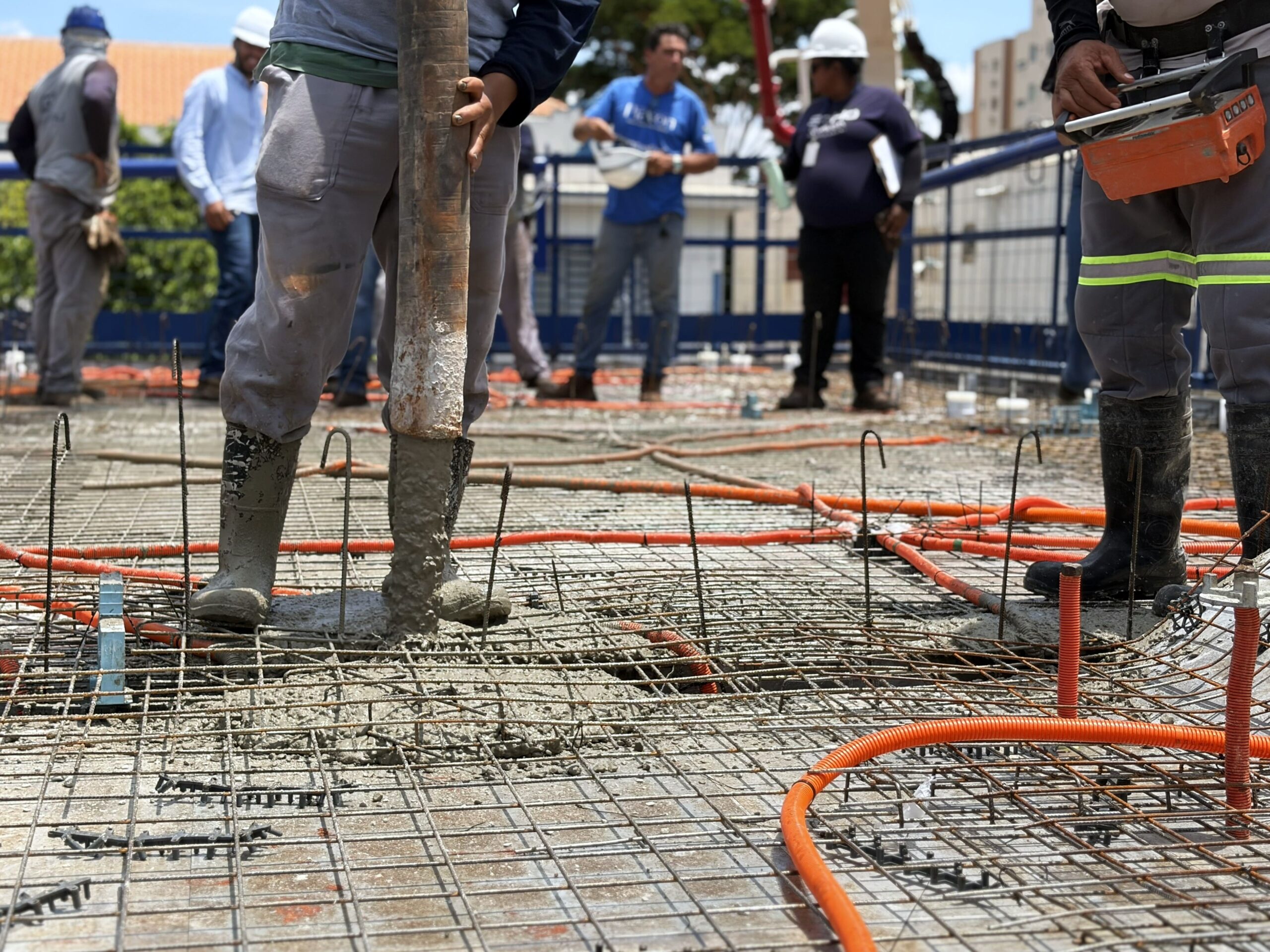 Concretagem do Vista9, empreendimento da linha FAJ Invest